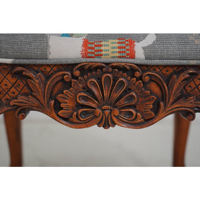 Pair Lineage French Louis XV Style Cane Back Open Fauteuil Armchairs For Sale - Image 9 of 12