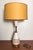 Mid-Century Modern Pair of Mid-Century Modern Ceramic & Wood Table Lamps With Original Vintage Shades, C. 1960s For Sale - Image 3 of 4