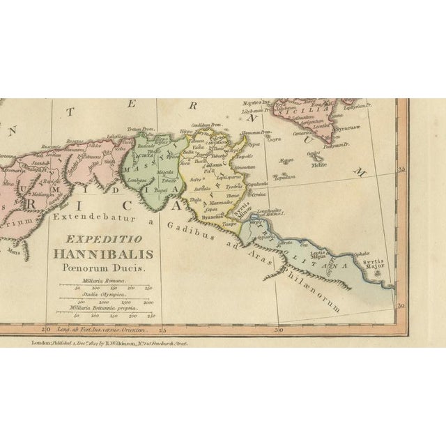 Hannibal's Campaign Map from Wilkinson, London, 1817 For Sale - Image 6 of 10