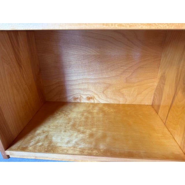 Brown Vintage Solid Birch Wood Bookcase Shelf For Sale - Image 8 of 12