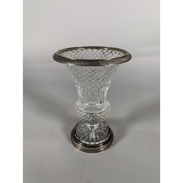 Baluster Vase in Cut Crystal and Silvered Bronze, 1830 For Sale - Image 4 of 8