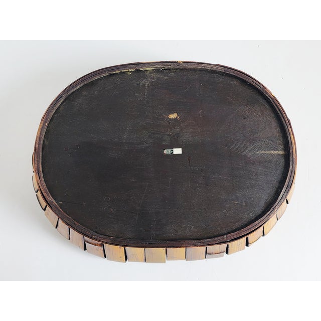 Tan Interlude Home Inc. Rattan Bamboo Center Piece Basket For Sale - Image 8 of 9