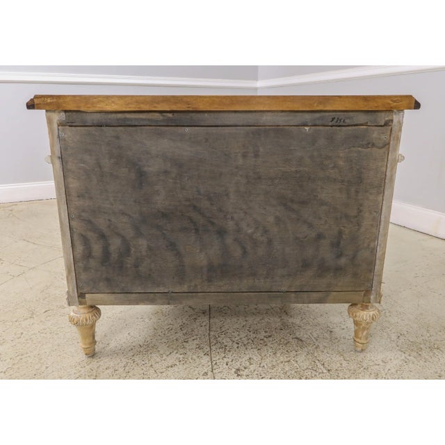 Italian Style 3 Drawer Paint Decorated Commode Nightstand For Sale - Image 9 of 10