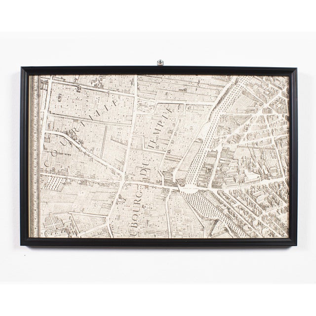 Framed Map of Paris After Michel-Étienne Turgot 1739 20 Panels For Sale - Image 9 of 18