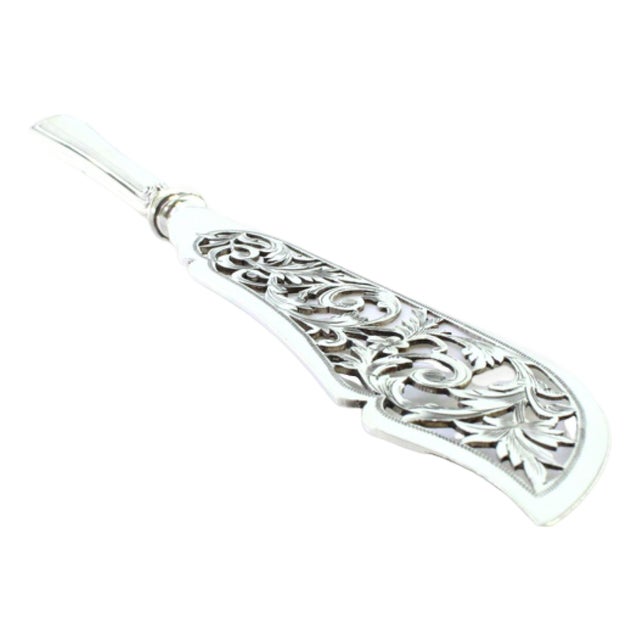 Fish Knife with Silver Handle For Sale