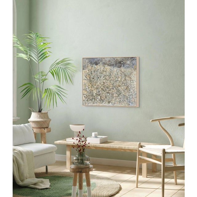 Original Abstract High Relief Neutral Palette Landscape - Oil Painting by Diane Grant For Sale - Image 10 of 11