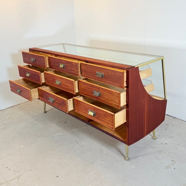 Vintage Teak Counter with 9 Drawers by A. Ahlström, 1950s For Sale - Image 11 of 16