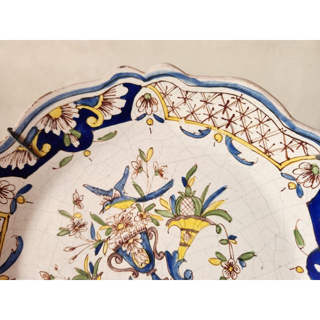Antique French Rouen Plates, Set of 2 For Sale - Image 10 of 18