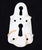 Vintage double keyhole white ceramic keyhole cover. The original mounting screws are not available. Good condition with...
