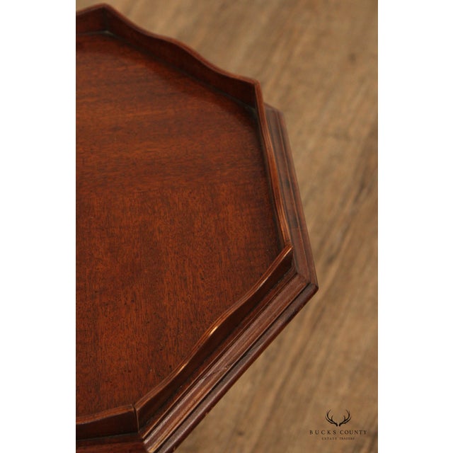 Colonial Revival Mahogany Octagonal Candlestand For Sale - Image 12 of 13