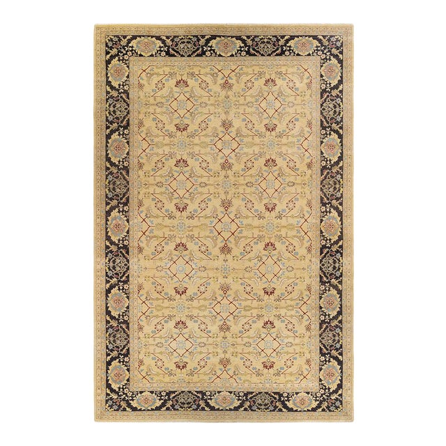 Eclectic Collection Hand-Knotted Area Rug - Green 10' 0" x 15' 10" For Sale