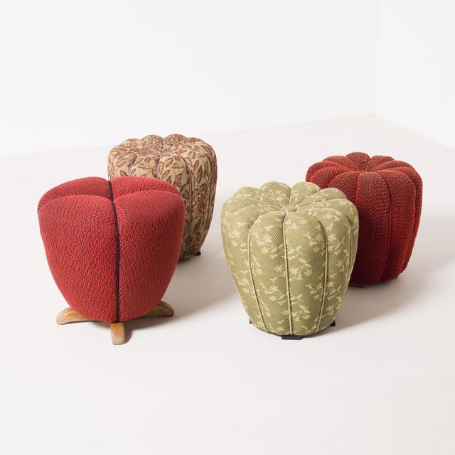 Wood Tulip Ottoman by Jindřich Halabala for Cesky Nabytek, 1950s For Sale - Image 7 of 13