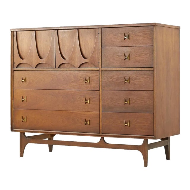 Mid 20th Century Broyhill Brasilia Walnut Gentleman's Chest Chairish