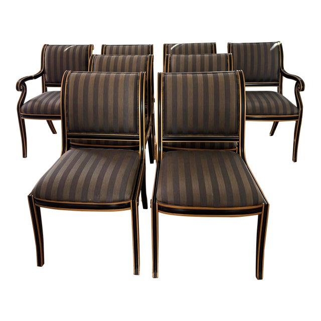 1980s Baker Regency Dining Chairs Set of 8 Chairish