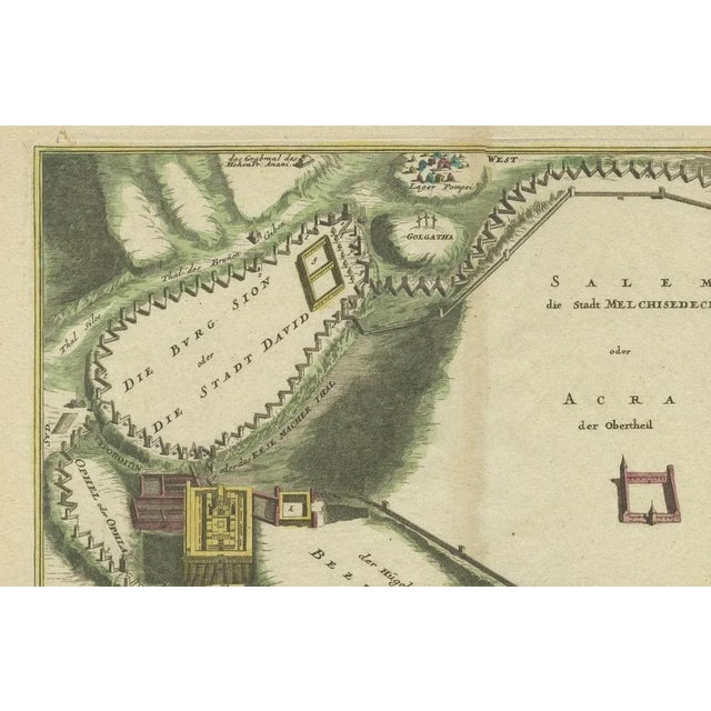 1720 Weigel Map of Jerusalem Based on Josephus' Writings This intricate 1720 bird's-eye view map of ancient Jerusalem by...
