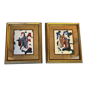 Two Contemporary Original Stephen Heigh Paintings “Noble Horse #1 & 2” - Set of Two