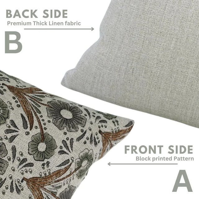 Fabdivine Linen Cushion Cover 16x16 Inch - Vanshika For Sale - Image 4 of 5