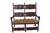 Rustic yet elegant antique Italian bench featuring richly carved solid wood and a beautifully upholstered seat. The...