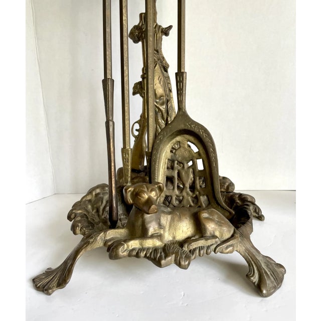 Here is an incredible set of fireplace tools made in the late 1800-early 1900's. The set has four total pieces; the base,...
