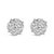 Elegant and timeless, these gorgeous 92.5% sterling silver cluster stud earrings feature 0.5 carat total weight of...