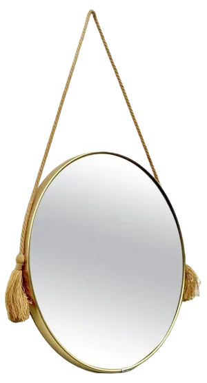 Vintage Round Mirror, 1970s