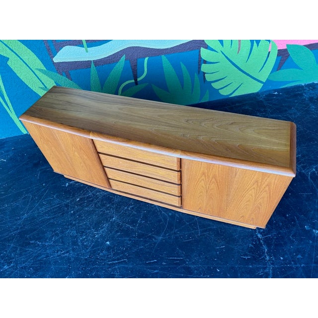 Nordic Furniture Teak Illuminated Hutch For Sale - Image 9 of 11