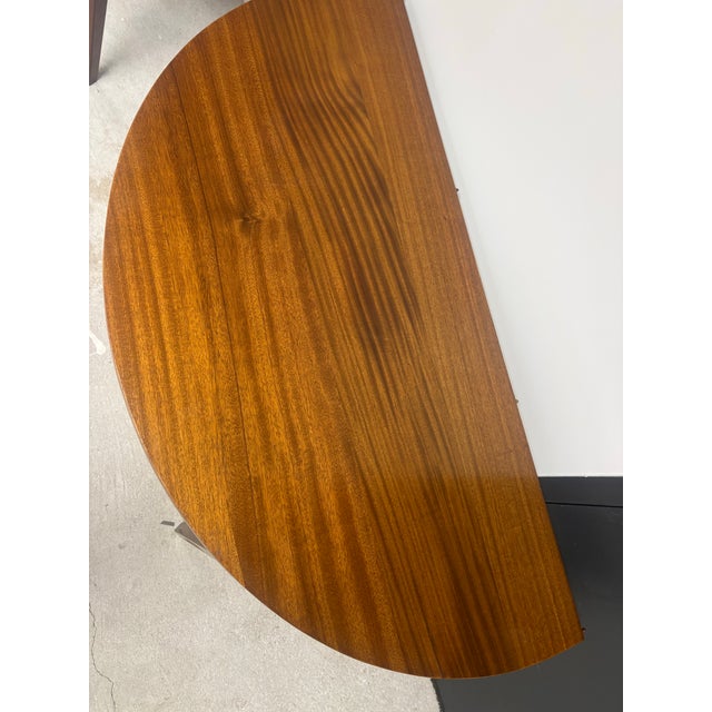 Pair of Federal Style Demilune Mahogany Tables, Early 20th Century For Sale - Image 4 of 12