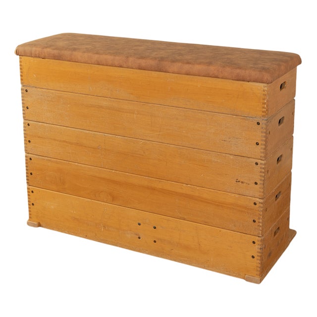 Vintage Wooden Chest, 1960s For Sale