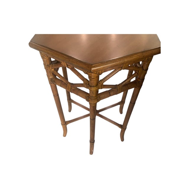 Coastal Late 20th Century Tommy Bahama Beach House Coral Springs Side Table For Sale - Image 3 of 7