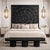 Indian Vintage Ebony Boho Indian 79" Square Carved Wood Panel / Headboard For Sale - Image 3 of 3