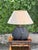 Vintage Post-Modern Art Deco Black Ceramic Table Lamp For Sale - Image 11 of 15