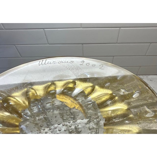 Gold Alberto Dona Medusa Classic Collection Vase 100/72 Gold Flecks Murano 2002 Crystal For Sale - Image 8 of 8