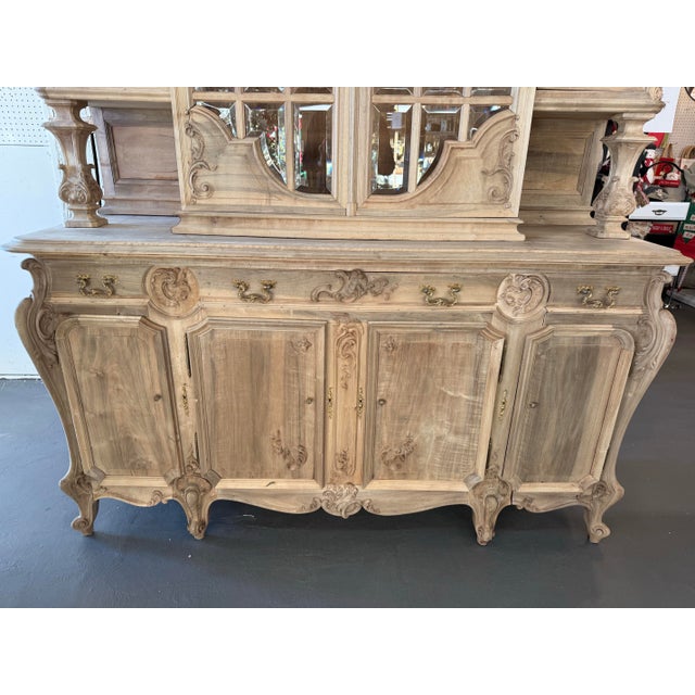 19th. C. French Bleached Walnut Buffet À Deux Corps For Sale - Image 9 of 12