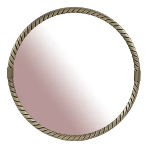 Round Swirl Brass Wall Mirror, Germany, 1990s