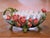 19th Century French Painted Ceramic Barbotine Floral Jardinière Planter For Sale - Image 4 of 10
