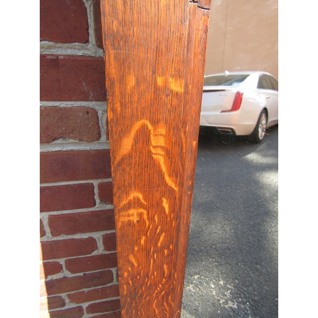 Chestnut English Gothic Oak Mirror 1860s For Sale - Image 8 of 10