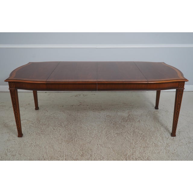 Henredon Chippendale Mahogany Dining Room Breakfast Table For Sale - Image 12 of 18
