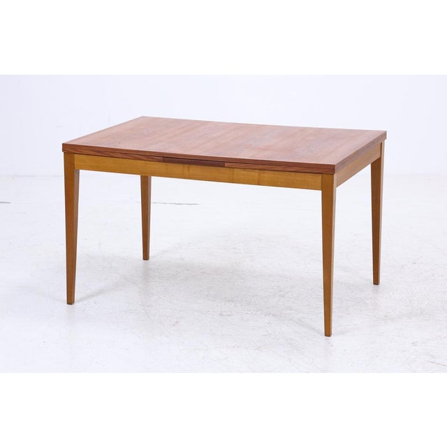 Mid-Century Extendable Dining Table in Wood, 1960s For Sale - Image 4 of 14
