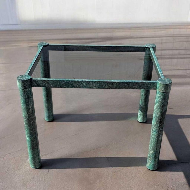Postmodern Sculptural Metal and Smoked Glass Side Table, 1980s For Sale - Image 17 of 17