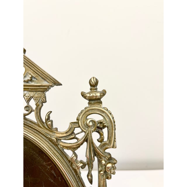 Metal Antique Brass Standing Picture Frame For Sale - Image 7 of 13