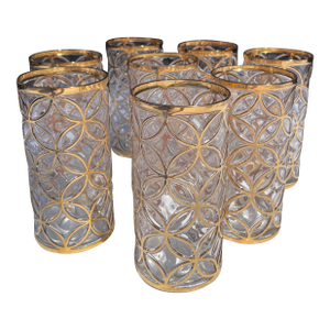 Mid 20th Century Igc Sortijas De Oro Highball Glasses