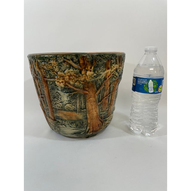1920s Antique Weller Art Pottery "Forest" Jardiniere Cachepot For Sale - Image 10 of 13