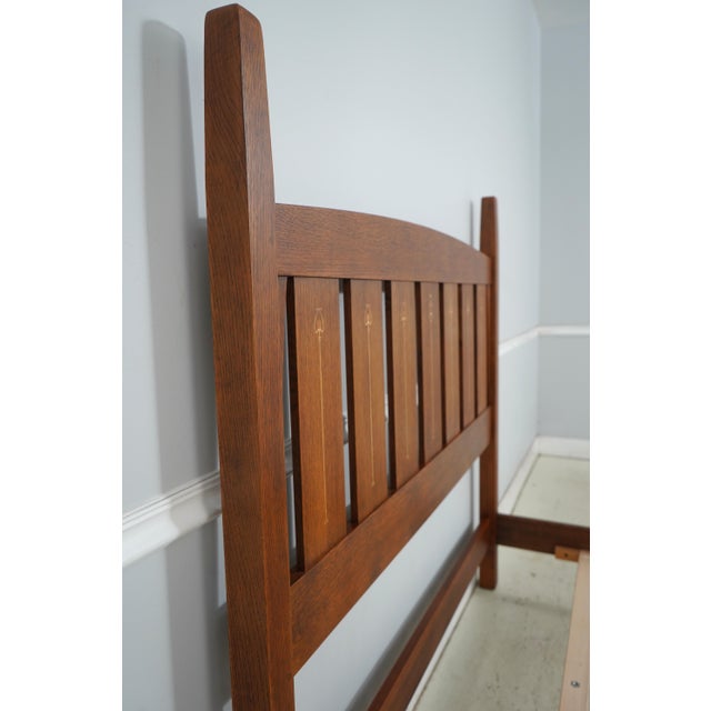 Stickley Harvey Ellis Queen Size Mission Oak Bed For Sale In Philadelphia - Image 6 of 17