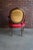 Red Antique French Carved Walnut Arm Chair For Sale - Image 8 of 10