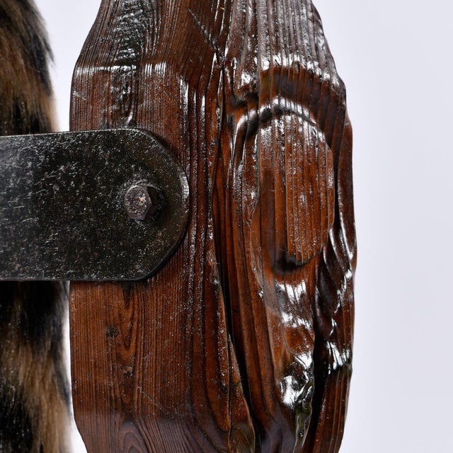 Pair of Restored Witco Conquistador Vintage Tiki Throne Chairs in New Faux Leopard Fur For Sale - Image 15 of 18