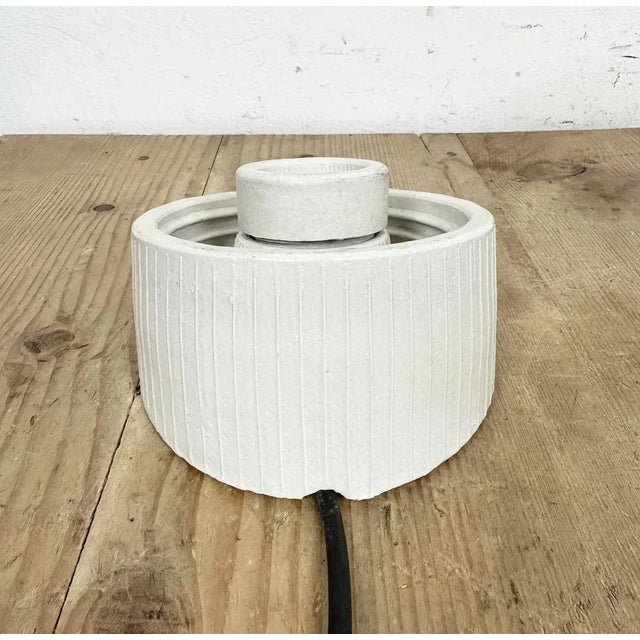 White Vintage White Porcelain Wall Light, 1970s For Sale - Image 8 of 13