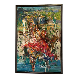 Abstract Expressionism, Large, Mixed Media, Oil Painting, Art, by Van Ness For Sale
