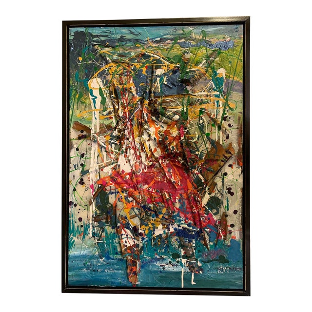 Abstract Expressionism, Large, Mixed Media, Oil Painting, Art, by Van Ness For Sale