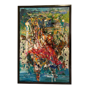 Abstract Expressionism, Large, Mixed Media, Oil Painting, Art, by Van Ness
