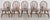 Beautiful, matching set of five (5) vintage braced bow-back Windsor dining side chairs by the renowned Habersham Furniture...